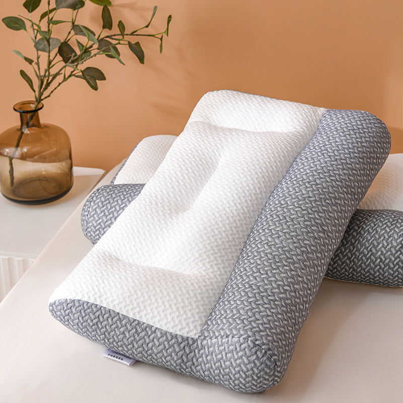 100% Knit Cotton Anti-Traction Pillow - Feather Silk Filling, Polyester Fabric