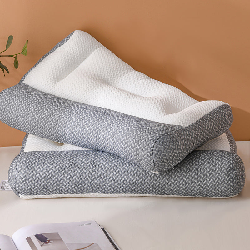 100% Knit Cotton Anti-Traction Pillow - Feather Silk Filling, Polyester Fabric